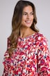 Bluse, Blumenmuster, Volants, Rundhals, 3/4-Arm