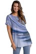 Tričko, pruhy, oversize, kulatý výstřih, krátké rukávy