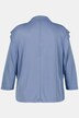shirt, schoudervulling, opstaande kraag, zipper, 3/4-mouwen