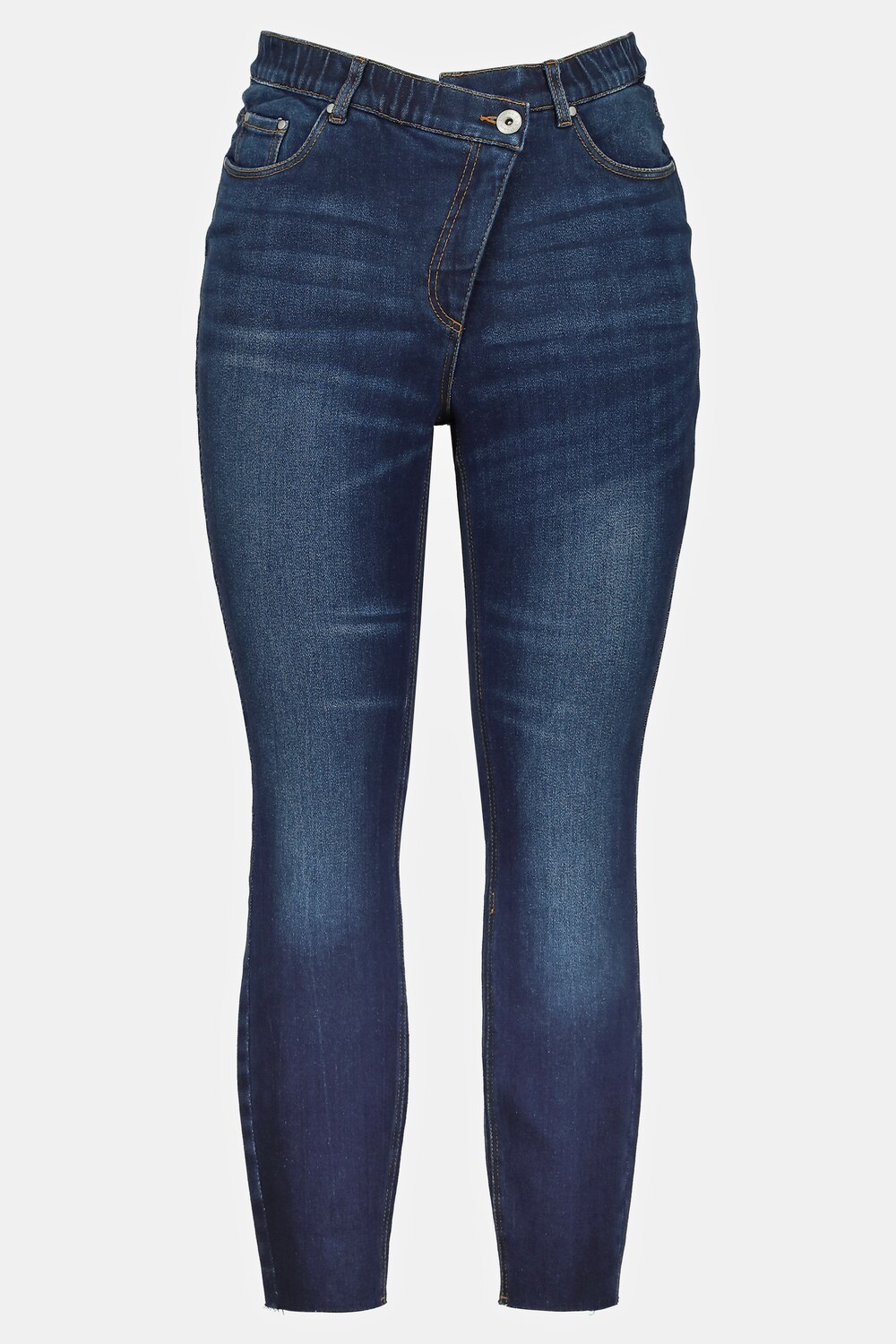 Grote Maten skinny jeans, Dames, blauw, Maat: 42, Katoen, Studio Untold