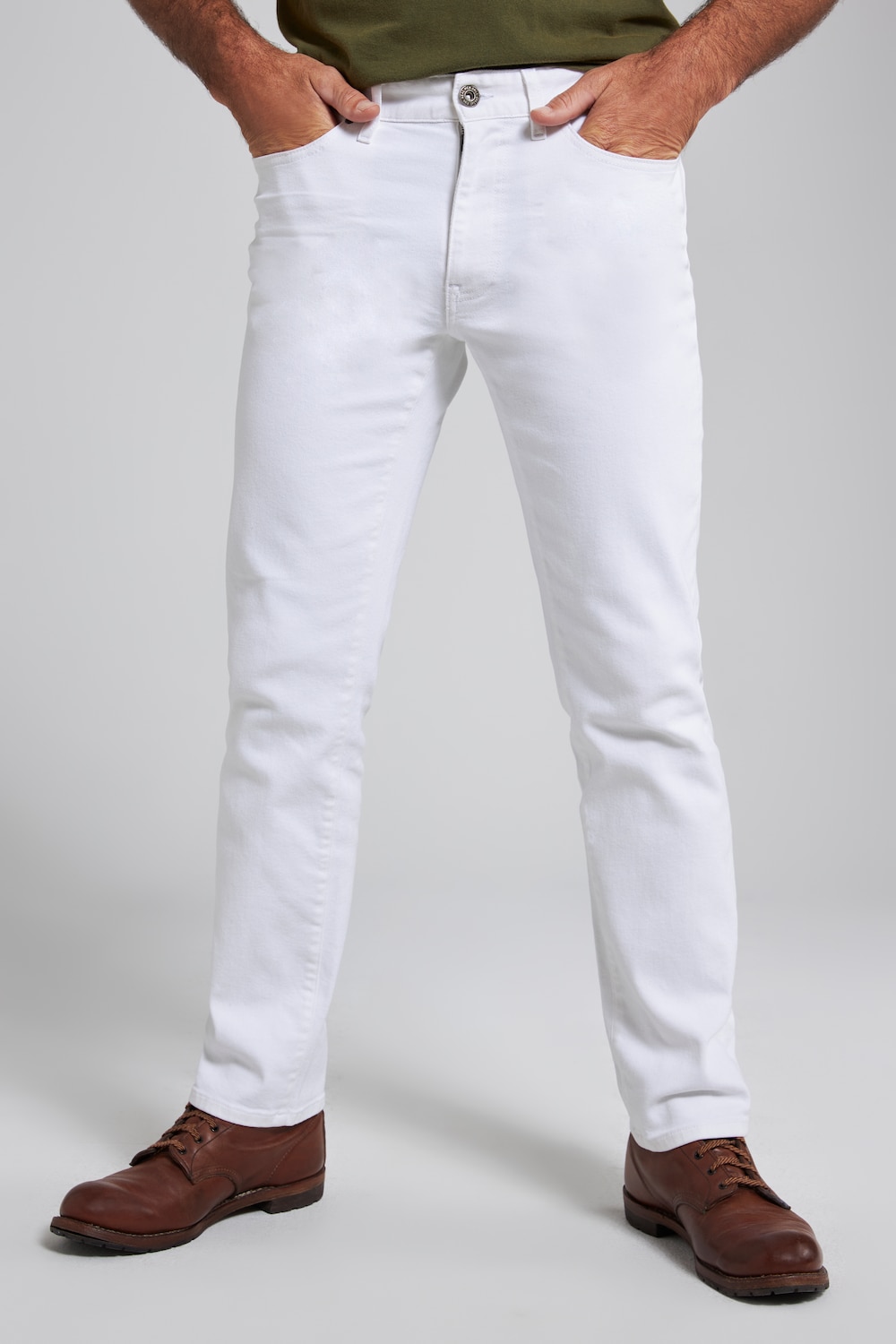 Grote Maten jeans, Heren, wit, Maat: 56, Katoen, JP1880