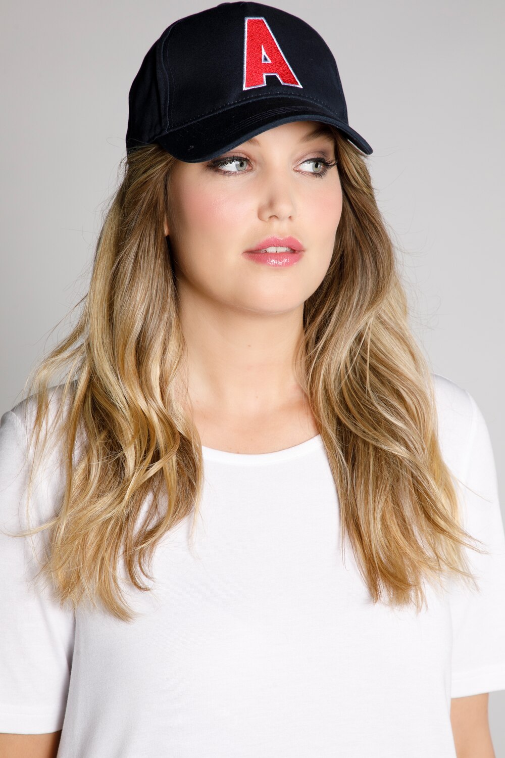 Grote Maten baseball cap, Dames, blauw, Maat: One Size, Katoen, Ulla Popken Grote Maten baseball cap, Dames, blauw, Maat: One Size, Katoen, Ulla Popken