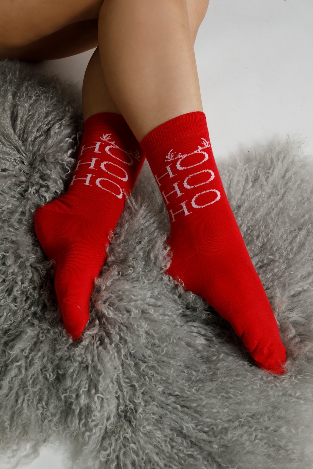 Grote Maten sokken, Dames, rood, Maat: One Size, Katoen/Synthetische vezels, Ulla Popken
