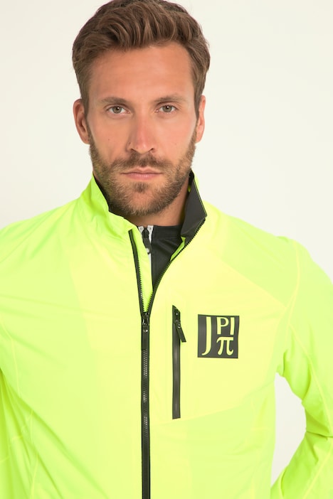 Gelbe Sportjacke / Bike-Jacke mit Reflektoren wind- & wasserdicht