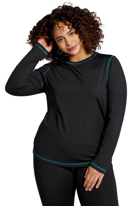 Lyžařské podvlékací tričko, Slim střih, kulatý výstřih, dlouhé rukávy