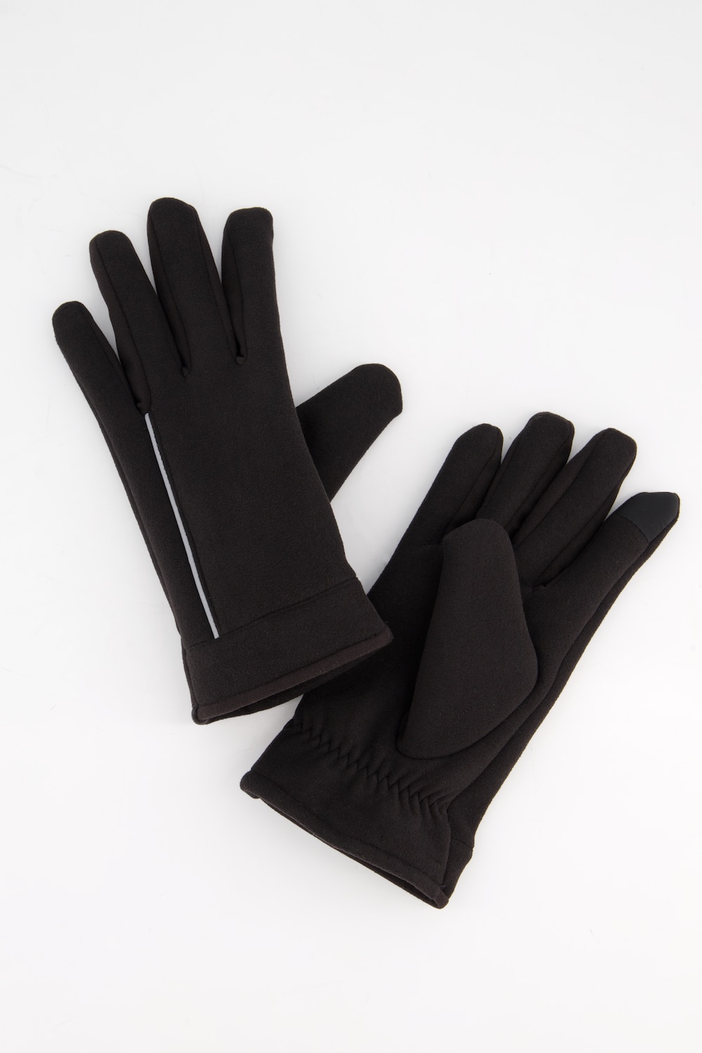 Grote Maten handschoenen, Dames, zwart, Maat: 50-56, Polyester, Ulla Popken