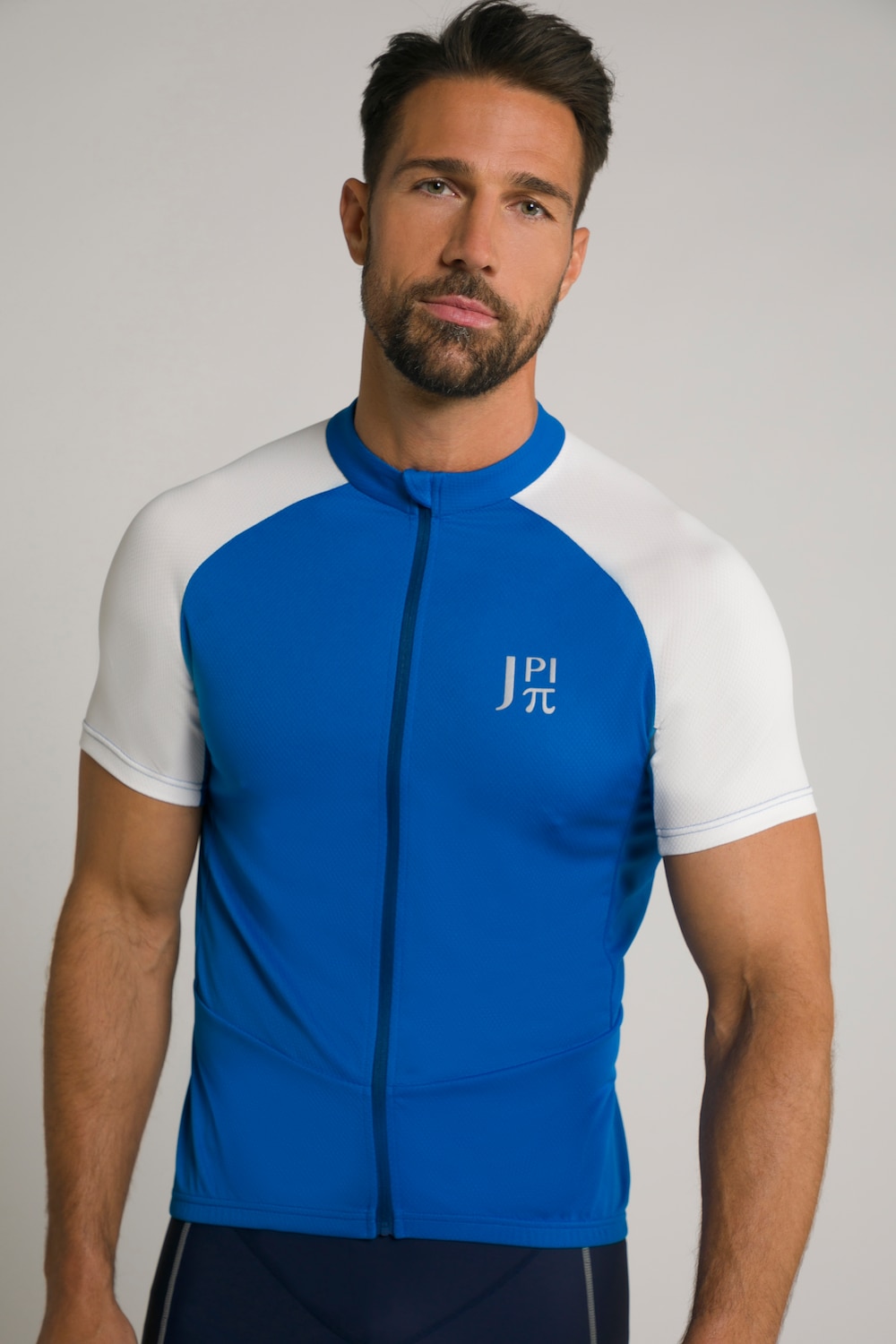 Grote Maten JAY-PI tricot fietsjackmale, blauw, Maat: L, Polyester, JAY-PI