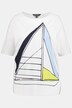 T-Shirt, Segelboot, U-Boot-Ausschnitt, Halbarm