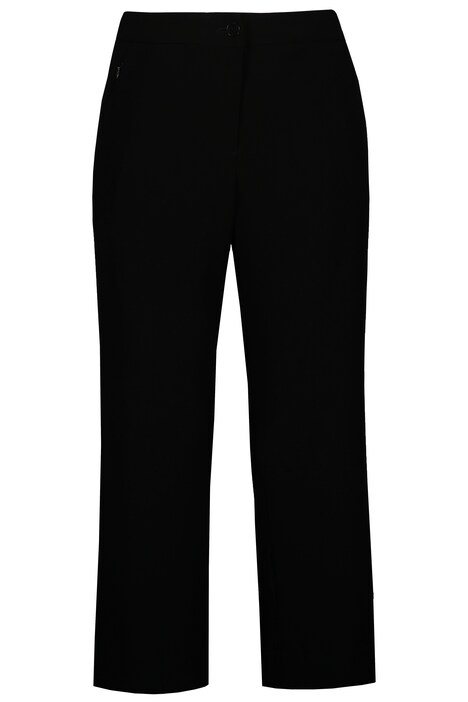 7/8 Marlene kalhoty, široké, rovné nohavice, částečně elastický pas