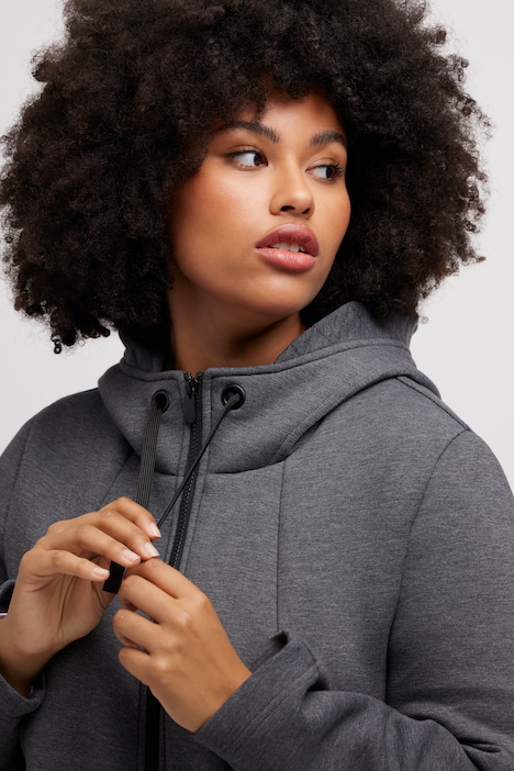 scuba zip hoodie - Grey Melange