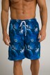 Badeshorts, Beachwear, Elastikbund, florales Muster