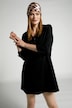 Kleid, Reißverschluss, V-Ausschnitt, 3/4-Arm