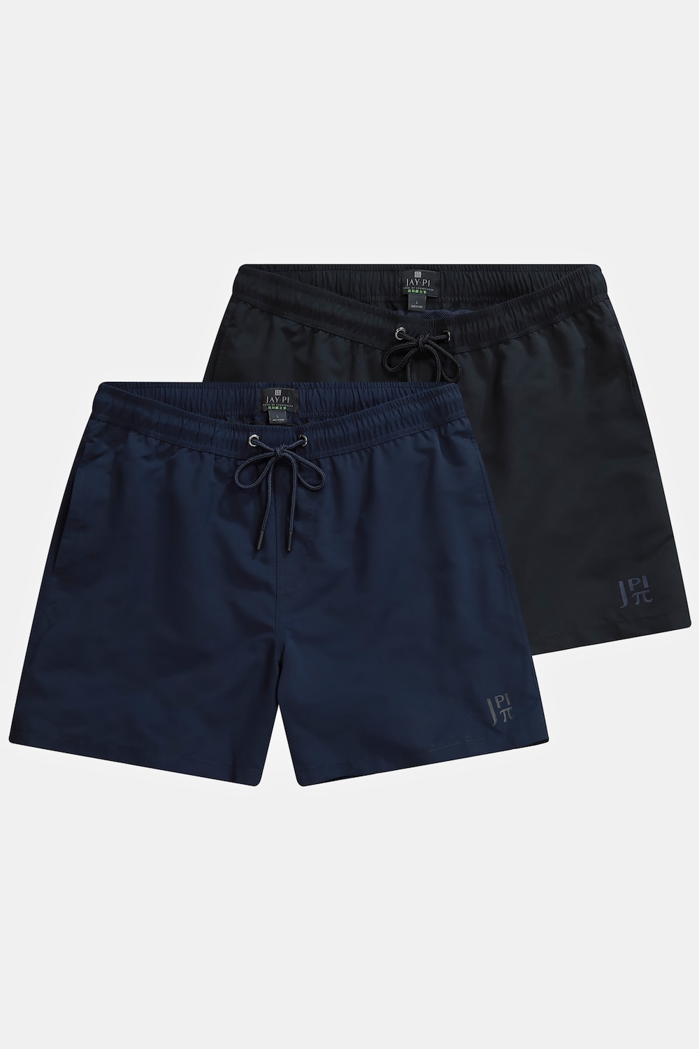 grandes tailles shorts de bain jay-pi avec taille élastique, femmes, noir, taille: 5xl, polyester, jay-pi