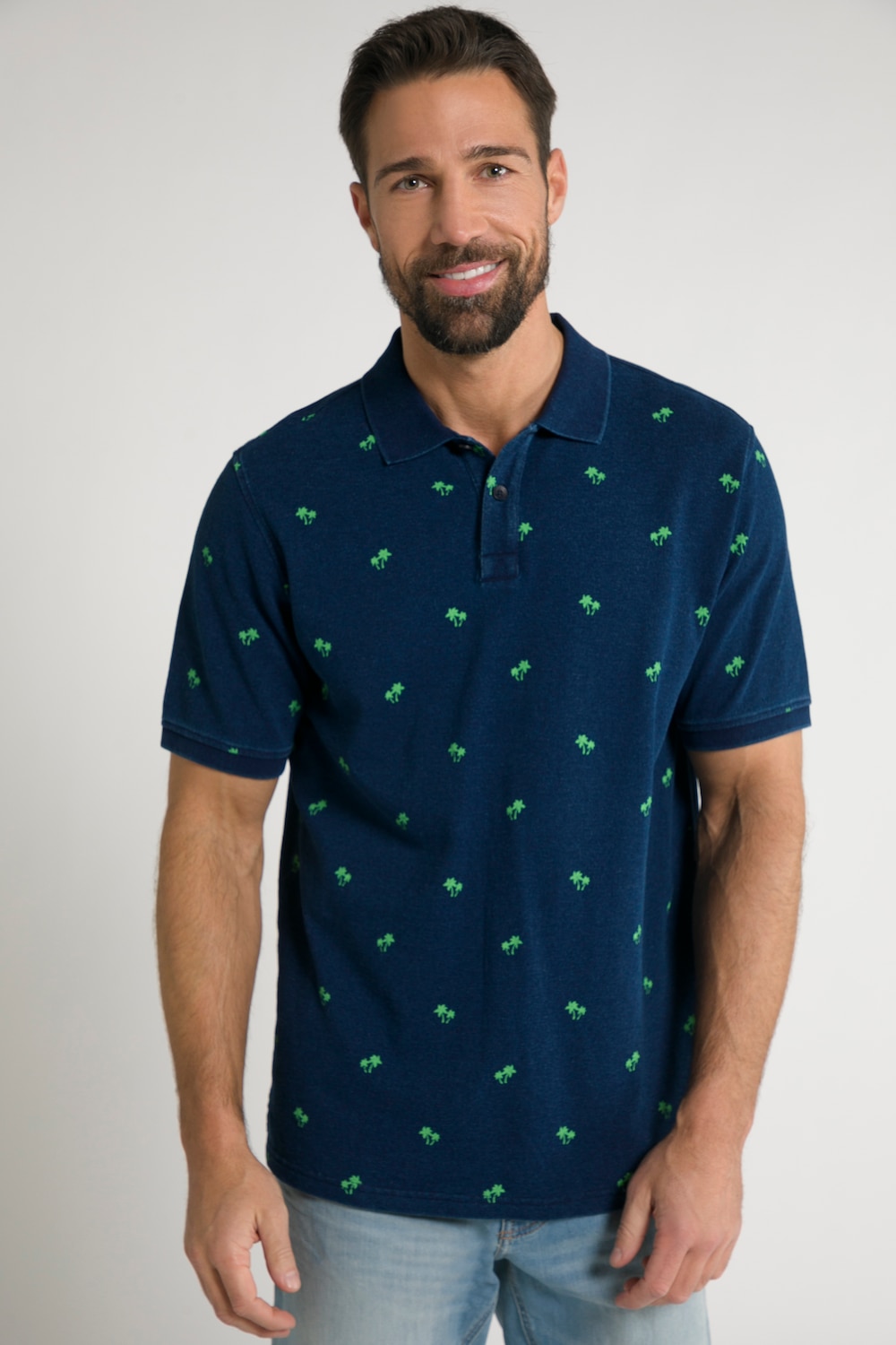 Grote Maten poloshirt, Heren, blauw, Maat: 6XL, Katoen, JP1880