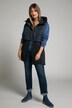 Mixed Fabric Layer Look Zip Front Hooded Vest