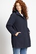 Hooded Button Front Drawstring Waist Long Cotton Jacket