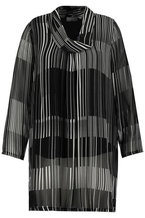 Tunika, pruhy, dvouvrstvá, stojáček, dlouhé rukávy