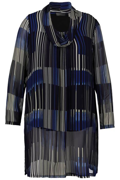 Tunika, pruhy, dvouvrstvá, stojáček, dlouhé rukávy