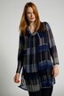Modern Stripe Chiffon Layer Tunic Blouse