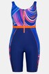 Maillot de bain, motif sportif, bonnets non paddés, zip