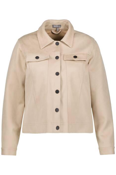 Semišová bunda, Boxy střih, žebrovaná struktura