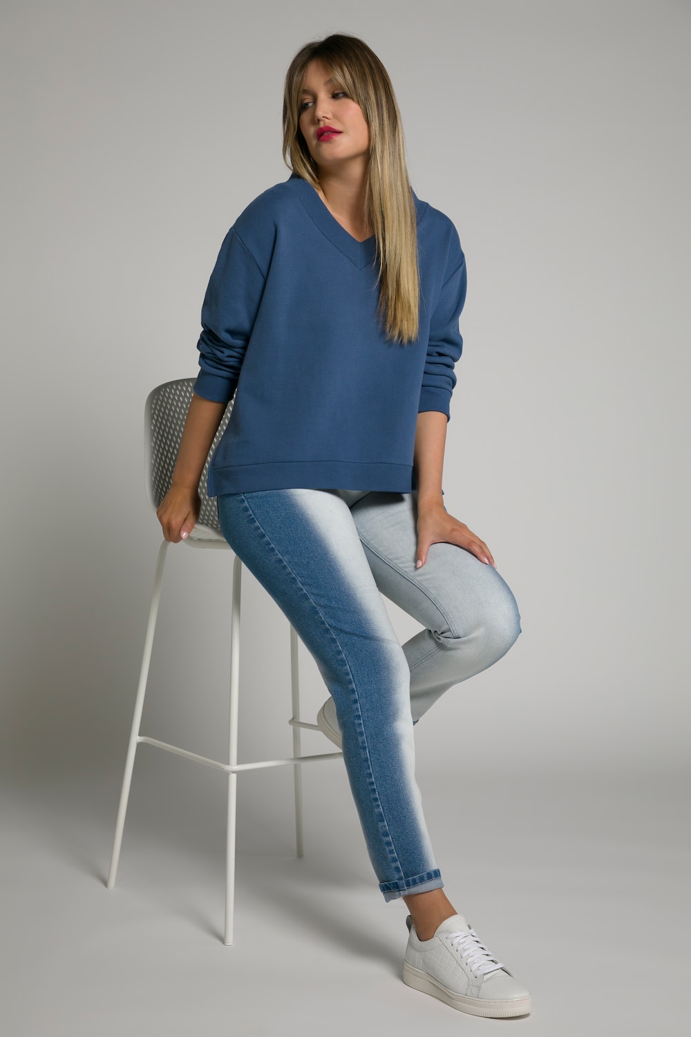 Grote Maten jeans Sarah, Dames, blauw, Maat: 62, Katoen, Ulla Popken