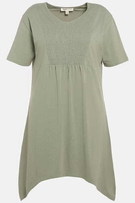 Eco Cotton Smock Inset A-line Fit Stretch Tee