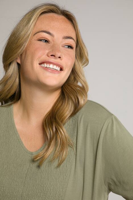 Eco Cotton Smock Inset A-line Fit Stretch Tee