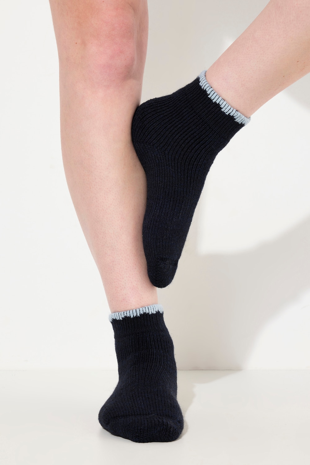 Große Größen Kuschelsocken, Damen, blau, Größe: One Size, Synthetische Fasern/Wolle, Ulla Popken