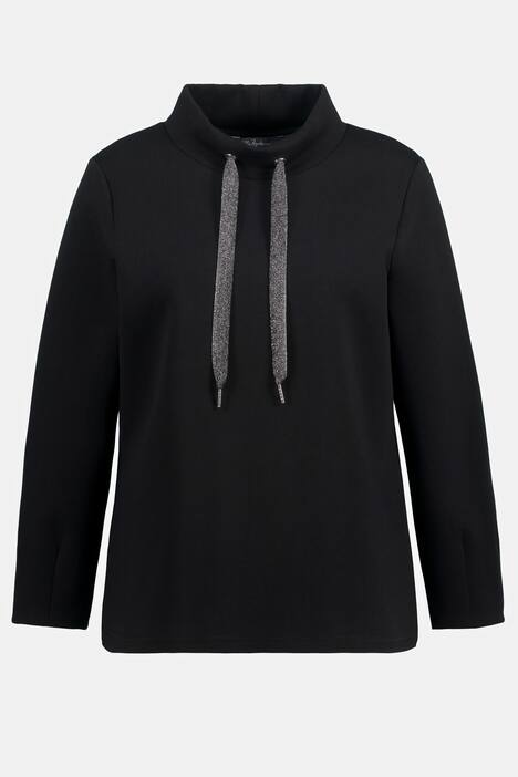 Bluza, stójka, troczki z brokatem, długi rękaw