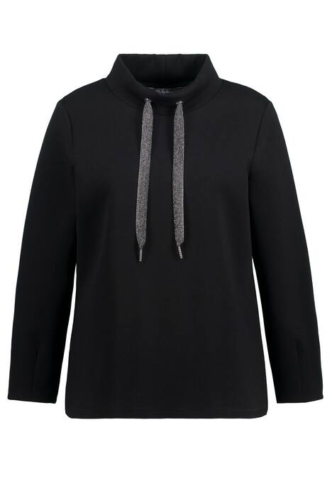 Mikina, stojáček, ozdobná stuha, dlouhé rukávy