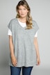 Pullunder, Oversized, V-Ausschnitt, ärmellos