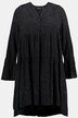 Kleid, Volantstufen, A-Linie, V-Ausschnitt, Langarm