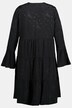 Kleid, Volantstufen, A-Linie, V-Ausschnitt, Langarm