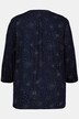 Blus, smock, stjärnor, A-linje, rund hals, trekvartsärm