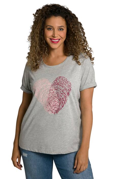 Tričko, otisk prstu - srdce, Classic, kulatý výstřih, krátké rukávy