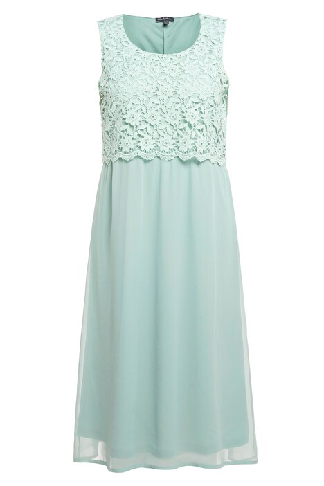 Maxi šaty, dvouvrstvé, krajka, kulatý výstřih, bez rukávů