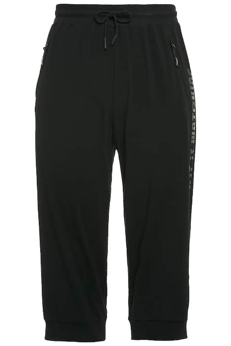 Jogging capri kalhoty, nápis, kapsy na zip