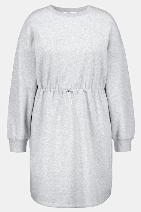 Sweatkleid, oversized, Rundhals, Langarm, elastische Taille