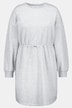 Sweatkleid, oversized, Rundhals, Langarm, elastische Taille