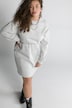 Sweatkleid, oversized, Rundhals, Langarm, elastische Taille