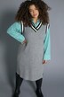 Pullunder-Kleid, weit und gerade, V-Ausschnitt