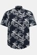 overhemd, korte mouwen, opstaande kraag, modern fit, gebloemde print