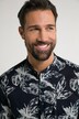 overhemd, korte mouwen, opstaande kraag, modern fit, gebloemde print