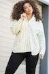 Hemdbluse, oversized, Hemdkragen, Langarm, Streifen
