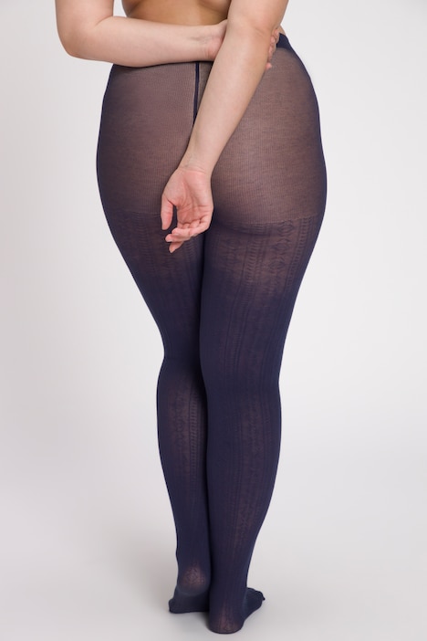Textured Stretch Cotton Blend Knit Tights, all Tights