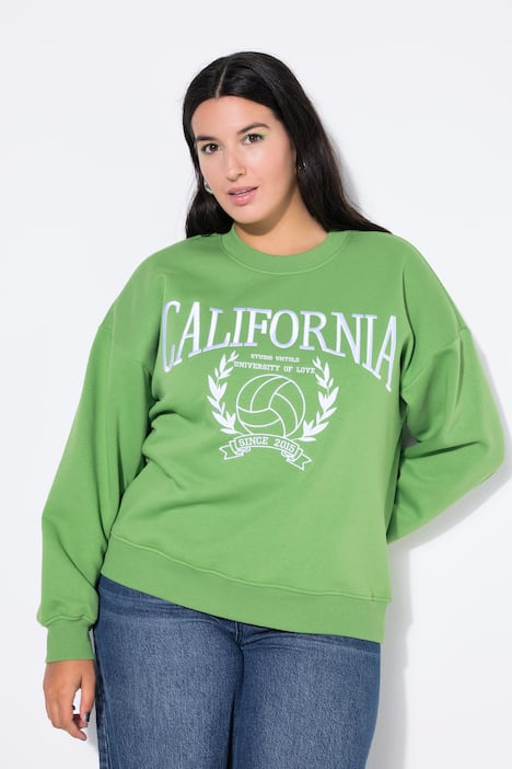College-Sweater, oversized, California Stick