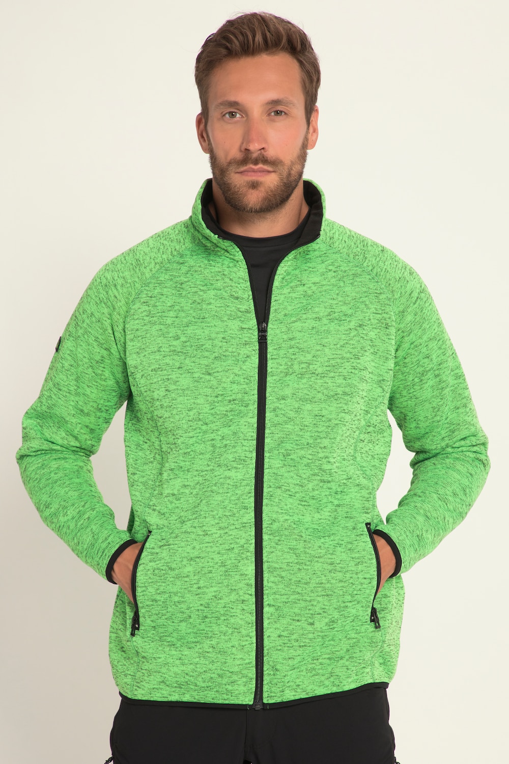 Große Größen JAY-PI Strickfleece-Jacke, Herren, grün, Größe: 4XL, Polyester, JAY-PI