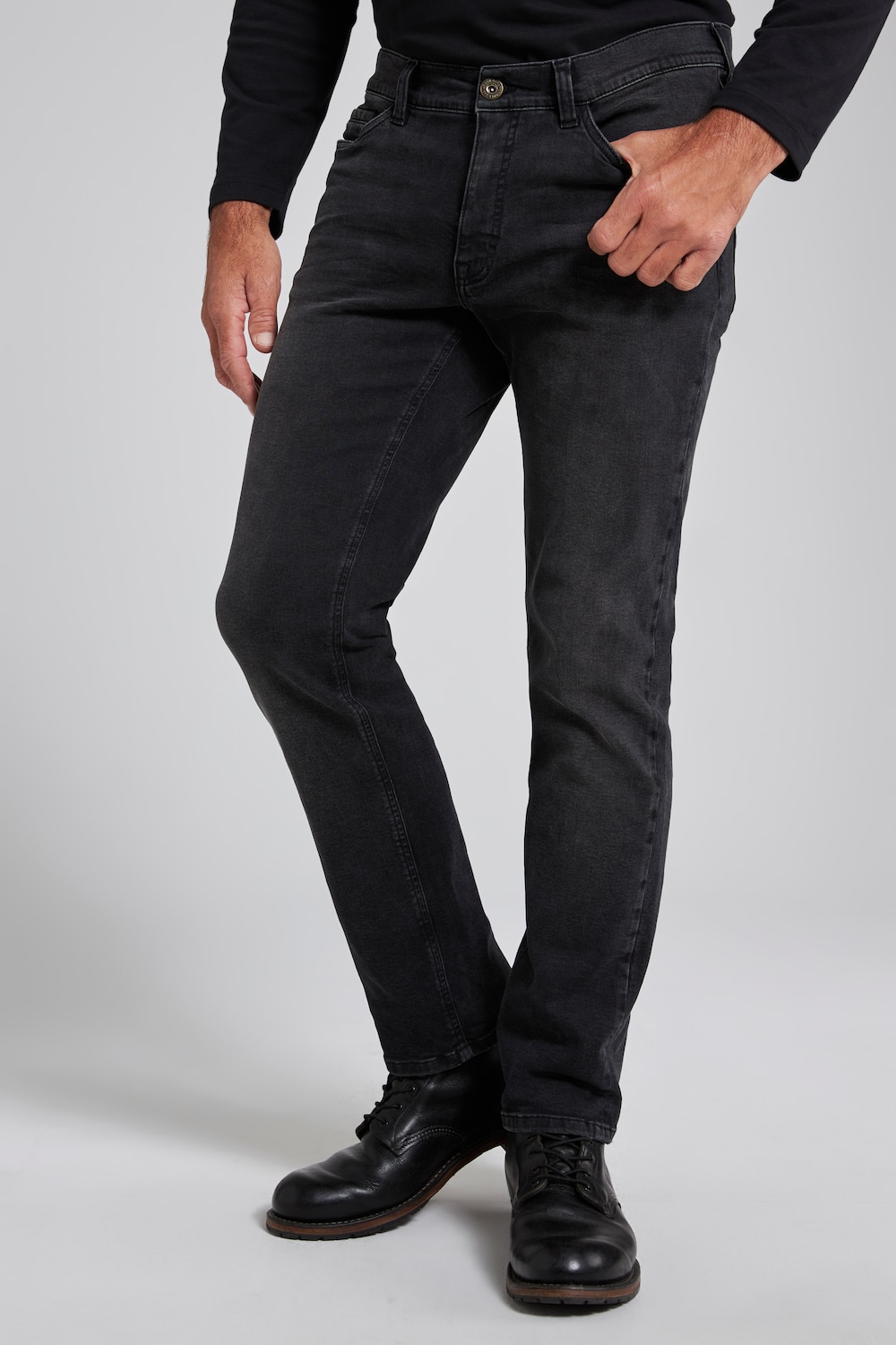 Grote Maten jeans, Heren, zwart, Maat: 56, Katoen/Polyester, JP1880