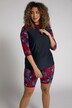 Chrysanthemum Colorblock Rash Guard Stretch Swim Top